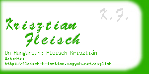 krisztian fleisch business card